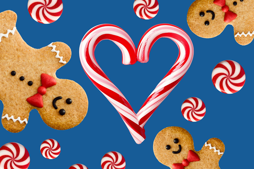 Candy canes and Ginergbread people